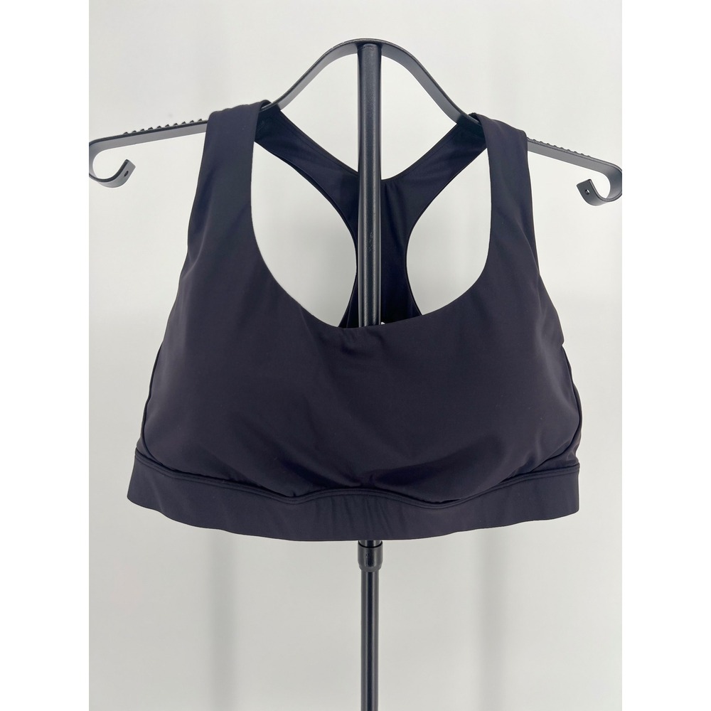 Athleta Interval Sports Bra D-DD Racerback Black 2X High Impact Workout Bra